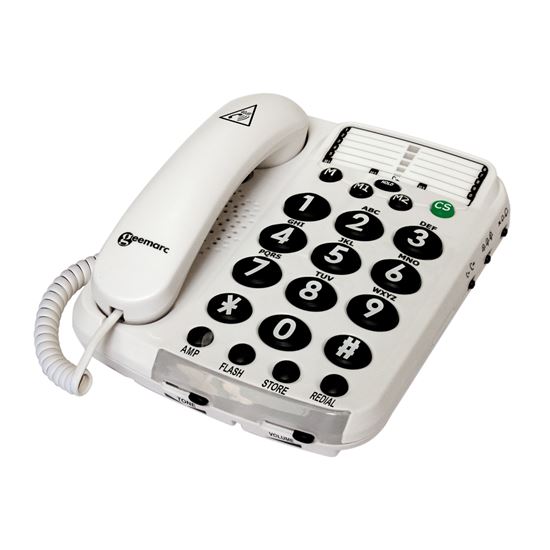 Picture of Amplified Corded Telephone with Voice Modulation Information