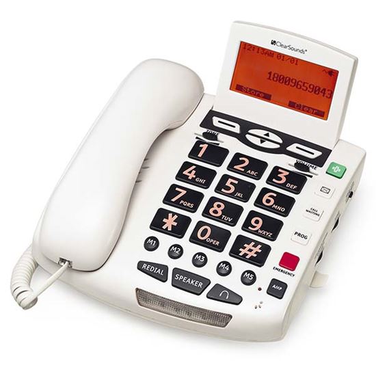 Picture of CLEARSOUNDS WHITE AMPLIFIED BIG BUTTON TEL
