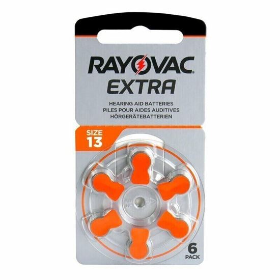 Picture of 13AE-6ZM/1300002 RAYOVAC EXTRA ADVANCED 6 CELL, 13 MERCURY FREE (10 BOXES PER CARTON)