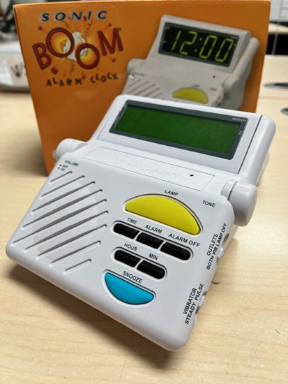 Picture of SONIC BOOM ALARM CLOCK WHITE